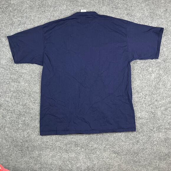 Pluma T-Shirt Mens XL Navy Heavyweight Cotton Solid Blank Vintage Tee - Picture 5 of 6